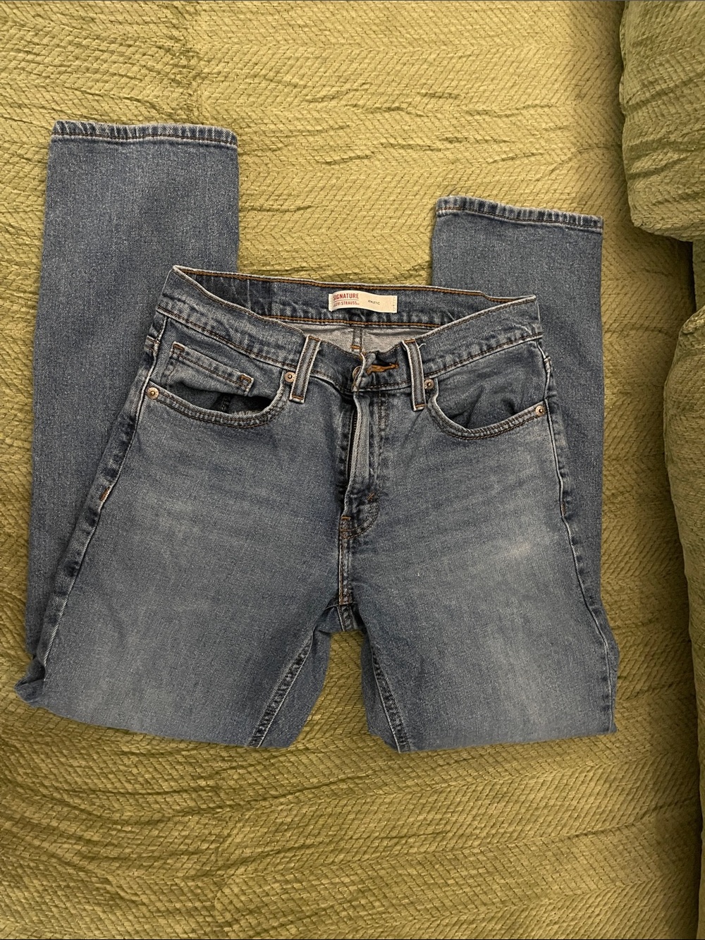 Levi's Athletic Mid-Blue Straight Jeans